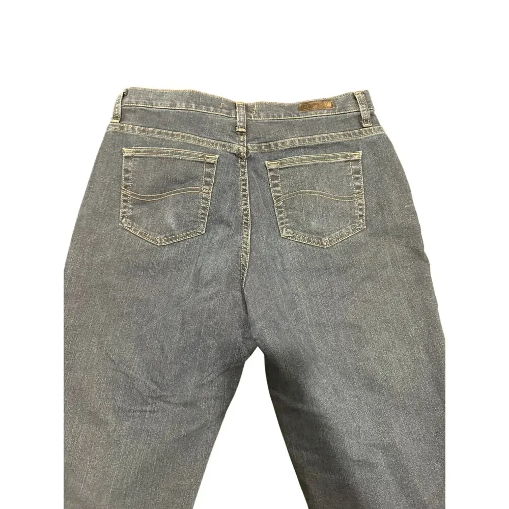 Lee Women's Relaxed Fit Straight Leg Blue Jeans Size 10 Long